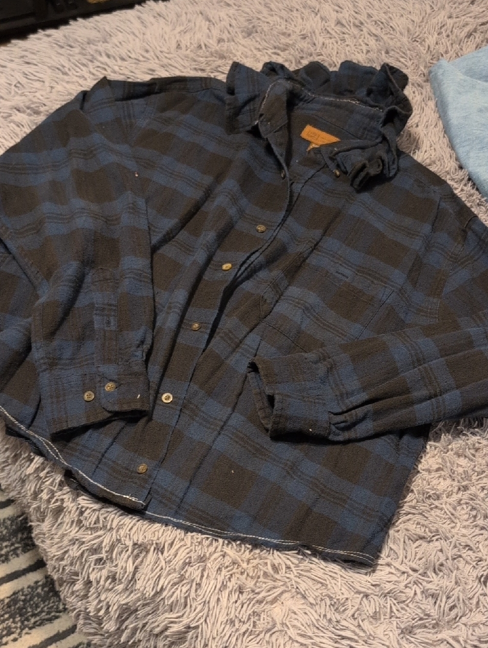 Custom Flannel Ruffle Collar Graphic Design.
